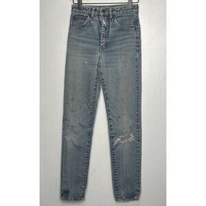 Vintage Edwin London Slim High Rise Denim 27x30 Distressed *Guitarist Estate LA